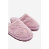 Detské papuče s fialovým kožúškom norene / KIS255279-0 PURPLE (Veľkosť 30)