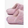 Detské papuče s fialovým kožúškom norene / KIS255279-0 PURPLE (Veľkosť 30)