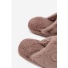 Detské papuče s chlupatým tmavo béžovým norene / KIS255279-0 COFFEE (Veľkosť 31)