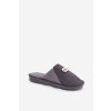 Pánské papuče s výšivkou šedé presine / MIS255245-0 GREY (Veľkosť 41)