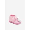 Detské papuče na suchý zips ružové jeselle / KFW255108-0 PINK (Veľkosť 18)
