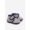 Detské papuče na suchý zips šedé jeselle / KFW255108-0 GREY (Veľkosť 18)