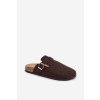 Pánské papuče s remienkom čokoládovo hnedé luvan / MCT255084-13 BROWN (Veľkosť 40)