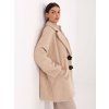 Dámsky kabát farba béžová kód IT-PL-96965.19 : na temu obdobie Jeseň / zima (Farba Béžová, Veľkosť ONE SIZE)