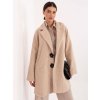Dámsky kabát farba béžová kód IT-PL-96965.19 : na temu obdobie Jeseň / zima (Farba Béžová, Veľkosť ONE SIZE)