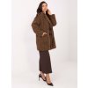 Dámsky kabát farba hnedá kód IT-PL-96965.19 : na temu obdobie Jeseň / zima (Farba Hnedá, Veľkosť ONE SIZE)