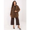 Dámsky kabát farba hnedá kód IT-PL-96965.19 : na temu obdobie Jeseň / zima (Farba Hnedá, Veľkosť ONE SIZE)
