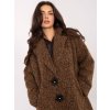 Dámsky kabát farba hnedá kód IT-PL-96965.19 : na temu obdobie Jeseň / zima (Farba Hnedá, Veľkosť ONE SIZE)