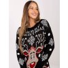 Dámsky sveter farba Čierna kód MI-SW-19137.52 (Farba Čierna, Veľkosť ONE SIZE)