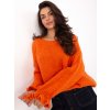 Dámsky sveter farba Pomarančová kód MI-SW-2912.10X (Farba Pomarančová, Veľkosť onse size)