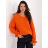 Dámsky sveter farba Pomarančová kód MI-SW-2912.10X (Farba Pomarančová, Veľkosť onse size)