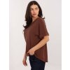 Dámska blúzka basic hnedá MJ-BZ-H1301.28 (Farba Hnedá, Veľkosť ONE SIZE)