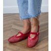 Dámske baleríny červené kód Y2708 - GM Y2708 RED 38 - GM (Veľkosť 39)