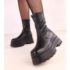 Dámske členkové topánky čierne kód E8608 - GM E8608 BLACK 38 - GM (Veľkosť 40)