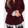 Dámske sako farba Bordová kód IT-MA-FL9916-2.12P (Farba Bordová, Veľkosť ONE SIZE)