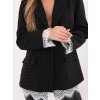 Dámske sako farba Čierno-strieborná kód IT-MA-FL9916-2.12P (Farba Čierno-strieborná, Veľkosť ONE SIZE)