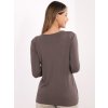 Dámska blúzka s dlhým rukávom sivo-béžová RV-BZ-A-160.19P (Farba Sivo-béžová, Veľkosť ONE SIZE)