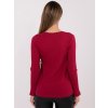 Dámska blúzka s dlhým rukávom bordová RV-BZ-A1045.99 (Farba Bordová, Veľkosť S/M)