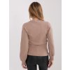 Dámska blúzka s dlhým rukávom tmavo-béžová RV-BZ-A1051.96 (Farba Tmavo-béžová, Veľkosť S/M)