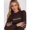 Dámska blúzka s dlhým rukávom tmavo-hnedá RV-BZ-A1051.96 (Farba Tmavo-hnedá, Veľkosť S/M)