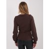Dámska blúzka s dlhým rukávom tmavo-hnedá RV-BZ-A1051.96 (Farba Tmavo-hnedá, Veľkosť S/M)