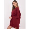 Dámske bordove šaty basic kód produktu RV-SK-6019.67 (Farba Bordová, Veľkosť ONE SIZE)