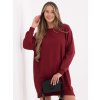 Dámske bordove šaty basic kód produktu RV-SK-6019.67 (Farba Bordová, Veľkosť ONE SIZE)