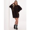 Dámske tmavo-hnede šaty basic kód produktu RV-SK-6019.67 (Farba Tmavo-hnedá, Veľkosť ONE SIZE)