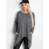 Dámska blúzka pre plnoštíhle moletky tmavo-sivá RV-BZ-5031.06X (Farba Tmavo-sivá, Veľkosť one size XL/2XL)