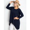 Dámska blúzka pre plnoštíhle moletky granatovo-modrá RV-BZ-5031.06X (Farba Granatovo-modrá, Veľkosť one size XL/2XL)