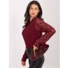 Dámska blúzka s čipkou bordová IT-BZ-9950.79 (Farba Bordová, Veľkosť ONE SIZE)