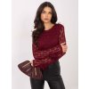 Dámska blúzka s čipkou bordová IT-BZ-9950.79 (Farba Bordová, Veľkosť ONE SIZE)