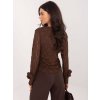 Dámska blúzka s čipkou hnedá IT-BZ-9950.79 (Farba Hnedá, Veľkosť ONE SIZE)