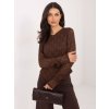 Dámska blúzka s čipkou hnedá IT-BZ-9950.79 (Farba Hnedá, Veľkosť ONE SIZE)