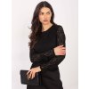 Dámska blúzka s čipkou čierna IT-BZ-9950.79 (Farba Čierna, Veľkosť ONE SIZE)