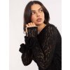 Dámska blúzka s čipkou čierna IT-BZ-9950.79 (Farba Čierna, Veľkosť ONE SIZE)