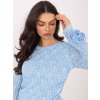 Dámska blúzka s čipkou svetlo-modrá IT-BZ-9950.79 (Farba Svetlo-modrá, Veľkosť ONE SIZE)