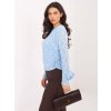 Dámska blúzka s čipkou svetlo-modrá IT-BZ-9950.79 (Farba Svetlo-modrá, Veľkosť ONE SIZE)