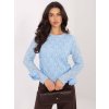 Dámska blúzka s čipkou svetlo-modrá IT-BZ-9950.79 (Farba Svetlo-modrá, Veľkosť ONE SIZE)