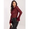 Dámska blúzka s čipkou bordová IT-BZ-9970.97 (Farba Bordová, Veľkosť ONE SIZE)
