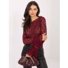 Dámska blúzka s čipkou bordová IT-BZ-9970.97 (Farba Bordová, Veľkosť ONE SIZE)