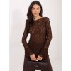 Dámska blúzka s čipkou hnedá IT-BZ-9970.97 (Farba Hnedá, Veľkosť ONE SIZE)