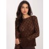 Dámska blúzka s čipkou hnedá IT-BZ-9970.97 (Farba Hnedá, Veľkosť ONE SIZE)