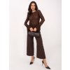Dámska blúzka s čipkou hnedá IT-BZ-9970.97 (Farba Hnedá, Veľkosť ONE SIZE)