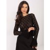 Dámska blúzka s čipkou čierna IT-BZ-9970.97 (Farba Čierna, Veľkosť ONE SIZE)