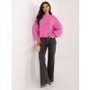 Dámsky sveter farba Tmavo-ružová kód MI-SW-1909.68 (Farba Tmavo-ružová, Veľkosť ONE SIZE)