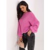 Dámsky sveter farba Tmavo-ružová kód MI-SW-1909.68 (Farba Tmavo-ružová, Veľkosť ONE SIZE)