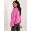 Dámsky sveter farba Tmavo-ružová kód MI-SW-1909.68 (Farba Tmavo-ružová, Veľkosť ONE SIZE)