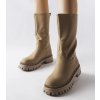 Dámske topánky čižmy hnedé kód U9B-X96030-3 - GM U9B-X96030-3 KHAKI 38 - GM (Veľkosť 40)