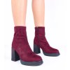 Dámske členkové topánky bordové kód BY6906 - GM BY6906-3 WINE 38 - GM (Veľkosť 38)